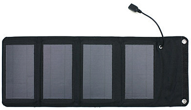 ﾎﾟｰﾀﾌﾞﾙｿｰﾗｰ充電器[7W型] ﾌﾞﾗｯｸ 195X120X25mm(折りたたみ時) 　約320g