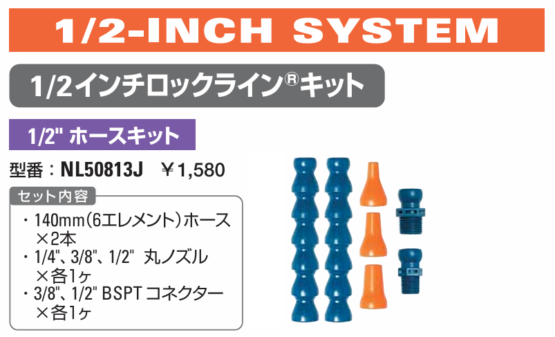 ﾛｯｸﾗｲﾝ 1/2 ﾎｰｽｷｯﾄ NL50813J 別途送料